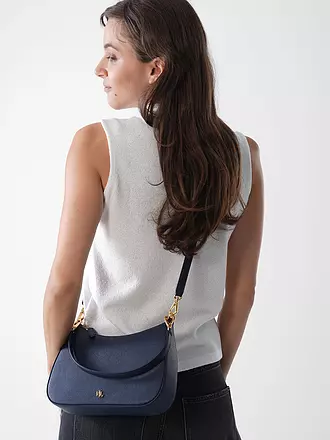 LAUREN RALPH LAUREN | Ledertasche - Henkeltasche DANNI 26 Medium | dunkelblau
